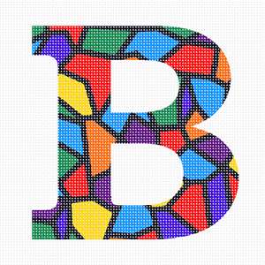 image of Letter B Colored Stained Glass