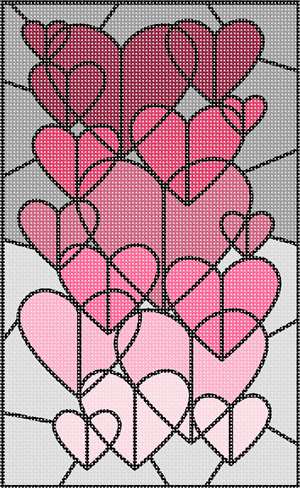 image of Ombre Hearts Collage