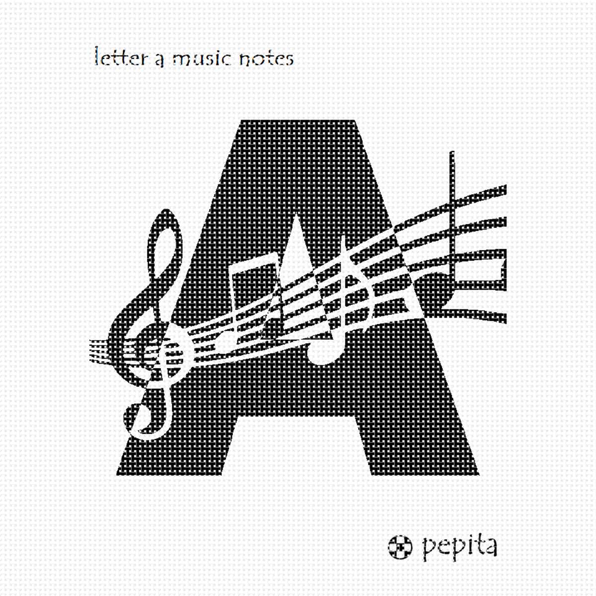 Music Notes Clip Art Letters Alphabet