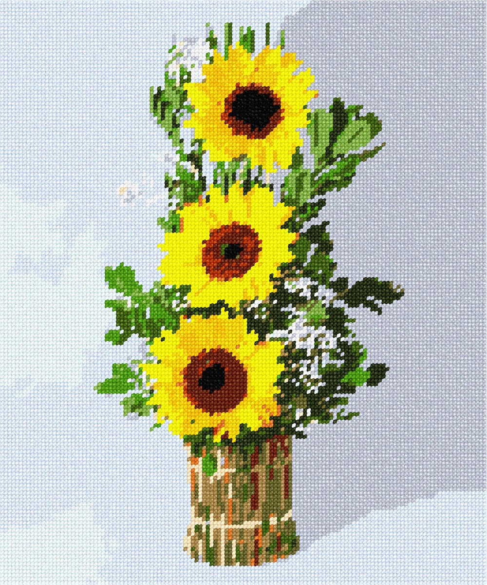 Needle Treasures Colorful Sunflowers Needle Point Kit 6668 Sealed
